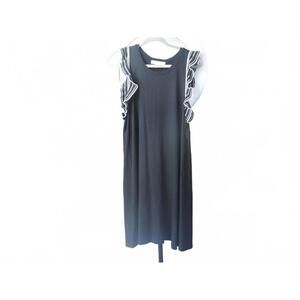 LOFT Black‎ Ruffled Sleeve Dress - Size L